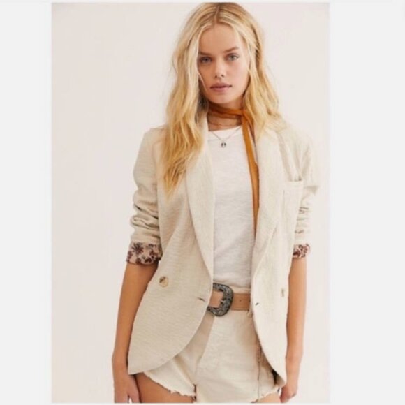 Free People Rowan Double Breasted Blazer (Lg) NWT! - Picture 16 of 16